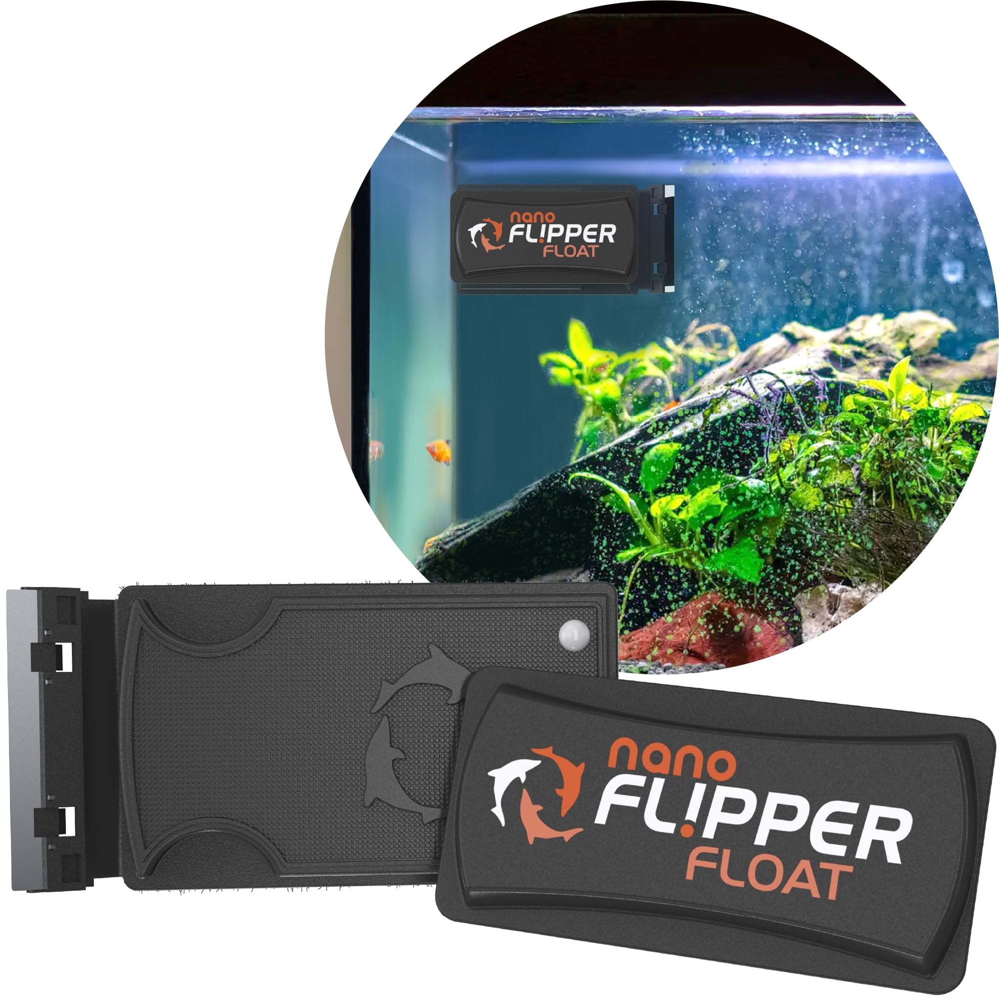 Limpiador de aletas para acuarios Float, 2 en 1, magnético, nano