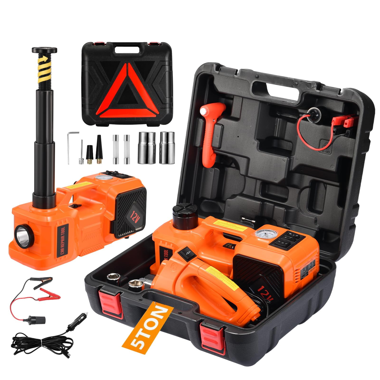 Tyayt - Kit De Enchufes Hidráulicos Para Coche Eléctrico De 5 Toneladas Y 12 V Con Llave De Impacto
