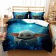 thumbnail image 1 of Star-Wars Yo-da 3 Pcs Comforter Set with 2 Pillowcases,Star-Wars Yod-a Bedding Set Sheet Set for Kids Adults,All Season Lightweight Bedding Set for Bedroom Bed Dorm Decor Bed Sheet, 1 of 1