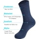 thumbnail image 5 of Calcetines deportivos de algodón para mujer, fabricados en Estados Unidos, con costuras lisas en la puntera (3 pares), 5 of 6