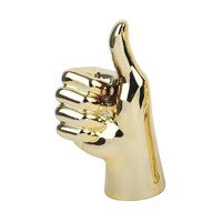 Bothyi - Estatua De Gesto De Mano Escultura De Mano Creativa Para Decoración De Centro De Mesa De Hogar Pulgares Arriba Aureate