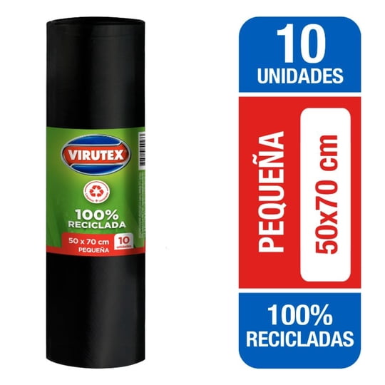 Bolsa De Basura Pequeña 50x70 Cm 10 Un Virutex