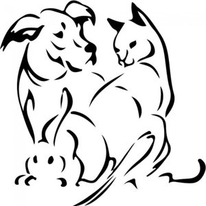Rienda Libre Graphics - Decomural Rabbit Cat Dog Pet Animals Ws-32989