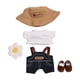 thumbnail image 1 of Camiseta Y Pantalones De Muñeca De Peluche, Traje De Manga Corta Para Muñeca De 5,91 Pulgadas, Zapatos Con Sombrero Caqui, 1 of 3