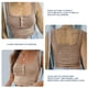 thumbnail image 5 of Blusa informal corta con cuello cuadrado y mangas abullonadas para mujer, de punto, con botones delanteros, para verano, 5 of 6