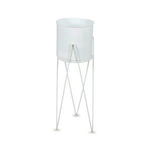 Inspiracci - Porta Macetero Pedestal Decorativo Blanco 63 Cm