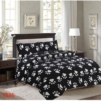 Genérico - Cobertor Chiporro 2 Plazas - Negro Patitas