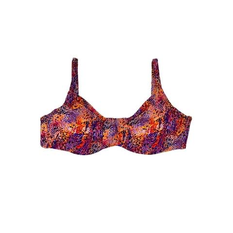 Samia - Bikini Sostén Arruchado Copa C Estampado Naranja 46