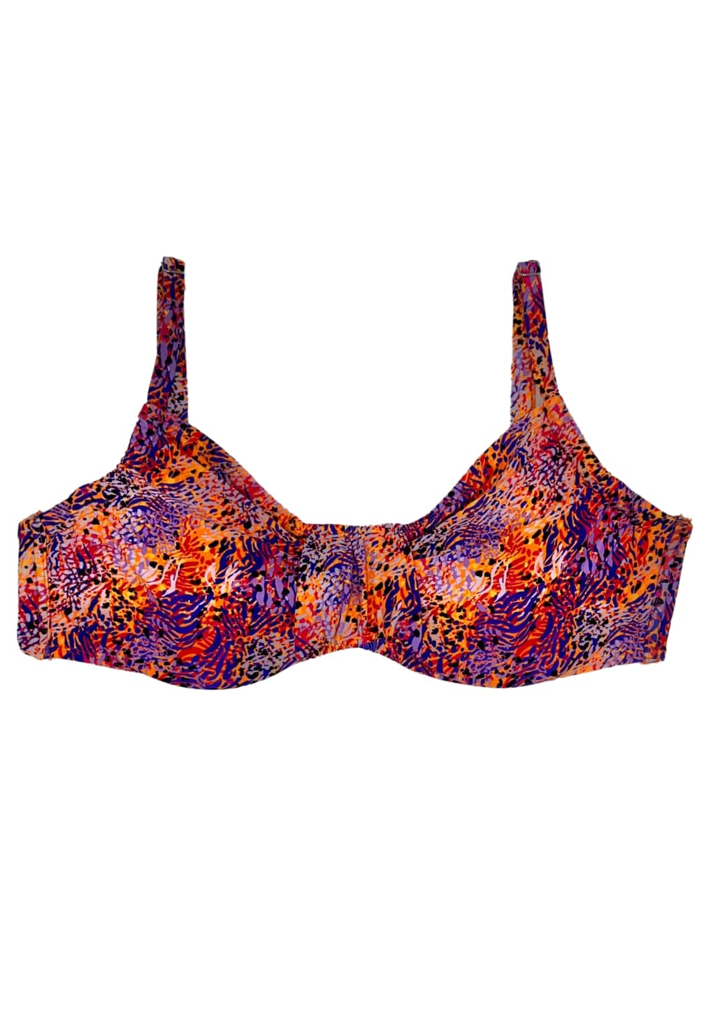 Samia - Bikini Sostén Arruchado Copa C Estampado Naranja 46