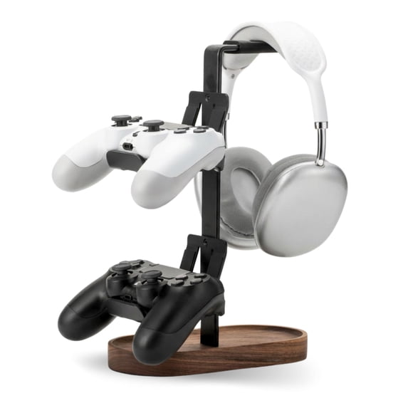Soporte 2 en 1 para controladores y auriculares Muso Wood