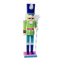 Magideal - De Cascanueces De Madera, Coleccionable Hecho A Mano, Accesorios Duraderos De 38 Cm, Adorno Decorativo Creativo De Cascanueces Para Estantes D , Verde