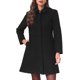 thumbnail image 1 of INSPIRE CHIC Abrigos de Invierno para Mujer Elegantes con Botonadura Simple, Cuello en Punta, Manga Larga, Abrigo Medio para Oficina, Talla XL, Negro, 1 of 6