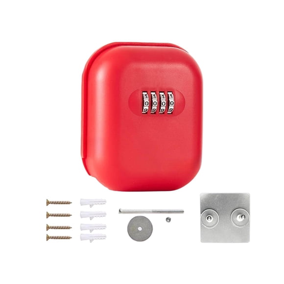Caja De Seguridad Con Llave Para Pared, Impermeable, Con Contrase?a, Para Exteriores, Apartamentos Y Oficinas, Color Rojo