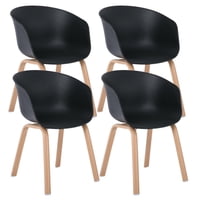 Pandalino - Pack 4 Butacas Sitiales Negras Casper | Máxima Resistencia