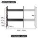 thumbnail image 2 of Organizador de estantes jkxoo 42‑69 cm negro – paquete de 2, 2 of 6