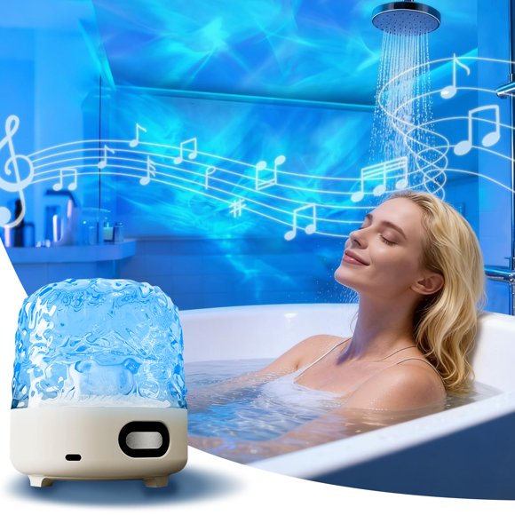 Lámpara de Ducha HESUSLA Bluetooth Impermeable 16 Colores