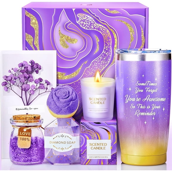 Set Regalo BodyRefresh Mujer Vela Lavanda Vaso Termo