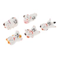 Bothyi - Adorable Estilo Japonés Lukcy Cat Tenedor Cuchara Resto Figuras De Animales Para Decoración Pose 2