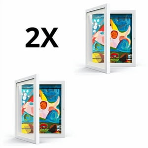 Estilodomus - Set 2 Cuadros Marcos Para Arte Infantil - Blanco