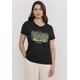 thumbnail image 1 of Polera Mujer M/C Focal Print Cuello V Negro Corona, 1 of 5