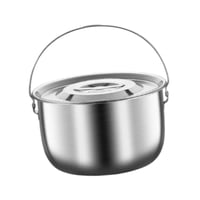 Magideal - Olla De Camping, Olla Para Cocinar, Accesorios De Cocina, Olla Para Sopa, Recipiente Para Aceite Con Asa Y Tapa Para Fiestas, Cocinas Y Restaurantes. 5.0L