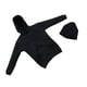 thumbnail image 4 of Ropa Con Capucha Y Gorra Negra Para Hombre A Escala 1/6 Para Accesorios De Figura Masculina De 12'', 4 of 5