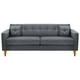 thumbnail image 1 of Sofa New Retro 3CG Felpa 04 Gris, 1 of 6