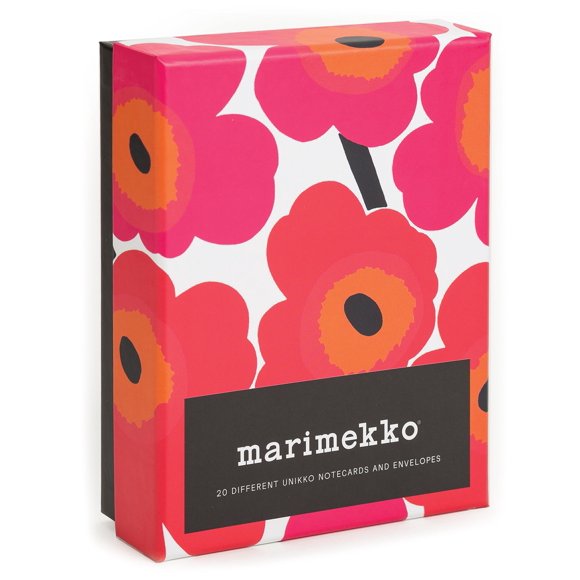 Set de tarjetas Marimekko, 20 unidades Unikko diferentes, con sobres