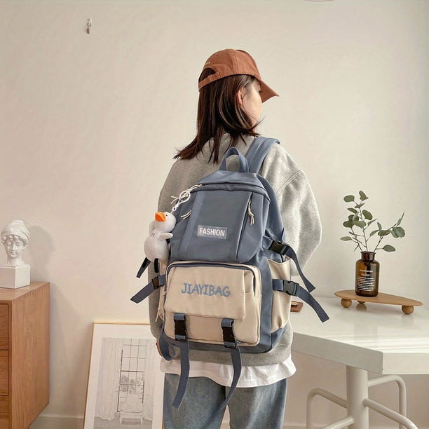 Stylish & Waterproof Nylon Backpack - Perfect for School, Travel & Commuting - Large Capacity & Lightweight