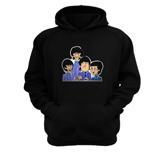 Genérico - Polerón Canguro The Beatles Negro Talla L Unisex