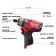 thumbnail image 3 of Destornillador inalámbrico MILWAUKEE 12V 1/4 pulg. 2402-20 Rojo, 3 of 3
