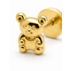 thumbnail image 4 of Aros Abridores Osito 6x7mm Oro 14k Oso Bebé Niña Dorado, 4 of 7