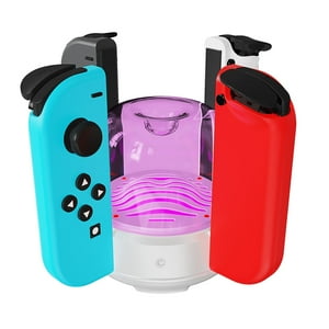 Estación De Carga Aaronmei Circular 4 Puertos Para Controles Nintendo Switch Joy-Cons Blanco