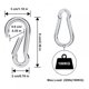 thumbnail image 3 of Mosquetones de alta resistencia para hamacas deportivas de 4 piezas, acero inoxidable 304, 6 mm de grosor., 3 of 5