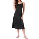 thumbnail image 1 of INSPIRE CHIC Mujeres Pijamas de Satén Floral Escote en V Tirantes Finos Camisones Lencería Midi S Negro, 1 of 6