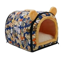 Ioensy - Casa Para Perros Otoño Invierno Cojín Interior Cama Para Perros Y Gatos Para Gatos Caniche Pomerania Gris Pequeño