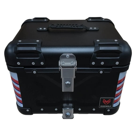 Baúl Top Case para motocicleta 45L Negro RIDEWOLF 0710-45