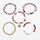 thumbnail image 3 of Set de Pulseras HESHPAWS USA American Flag 5PCS Rojo Azul Blanco, 3 of 3