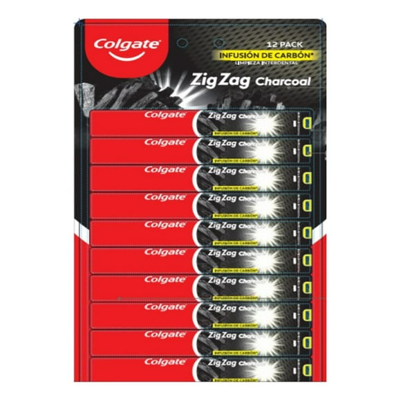 Cepillo Colgate Zig Zag Charcoal Tira X 12ud