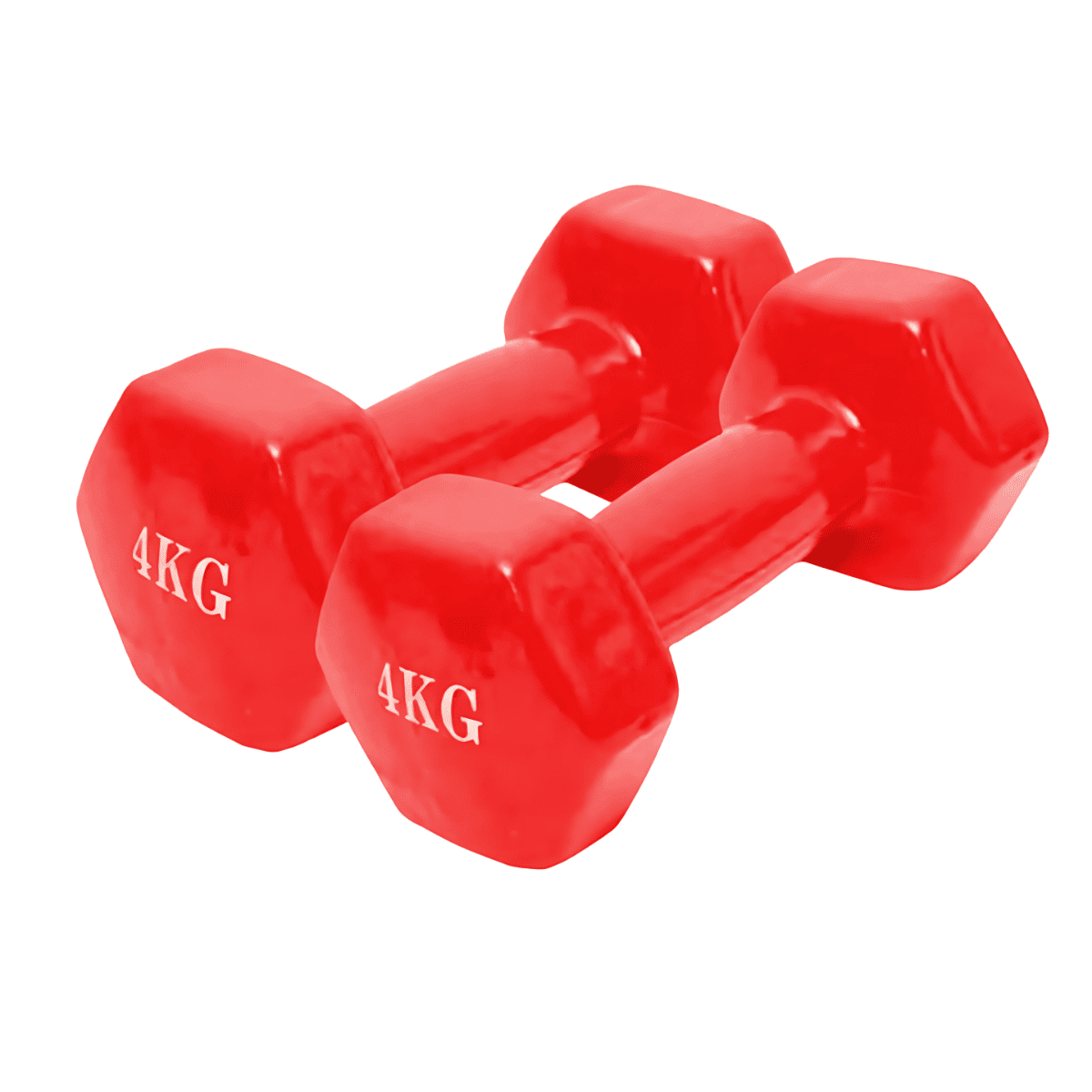 Linea Sport - Par De Mancuernas 4kg Total De 8kg Hexagonales De Vinilo