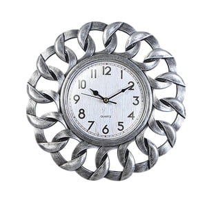 Bothyi - Reloj De Pared Retro Silencioso Elegante Decorativo Para Decoración Comedor Restaurante Plata