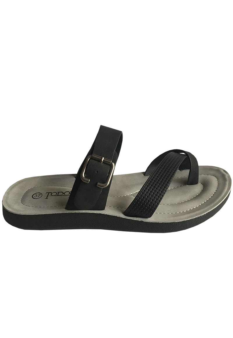 Todopiel - Sandalia Ecocuero Zay54 Negro Gris