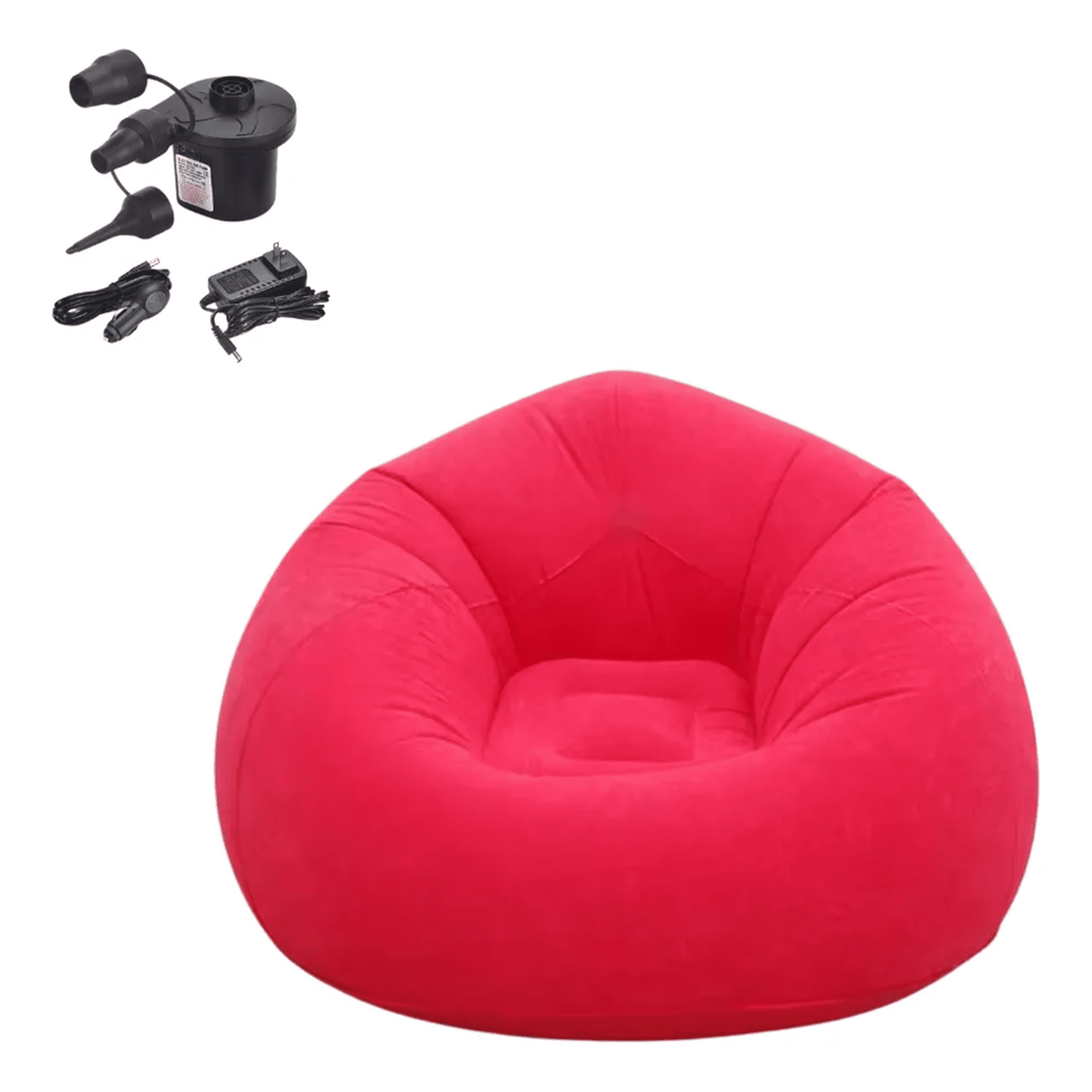 Genérico - Sillón Inflable 110x110x85 Cm + Inflador Electrico Portatil