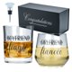 thumbnail image 1 of Set de vasos para compromiso Newlywoo para whisky y vino con tapón, 1 of 9