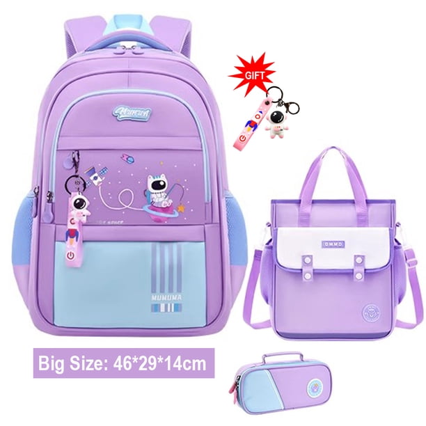 NEW Nylon Backpack Child Girl Boy Cartoon Back Bag Elementary Student School Bags Set Waterproof Lightweight Kids Book Bag