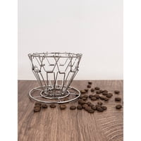 Xusx111 - Pegable Verter Sobre Cafetera - Acero Inoxidable Goteador De Café Para Acampar Y Viajar (Platado)