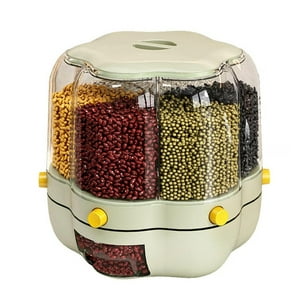 Total Click - Dispensador De Granos Cereales Nueces Giratorio Cocina