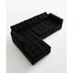 thumbnail image 2 of Sofa Reclinable 3 Cuerpos en L Izquierda Negro Lino, 2 of 4