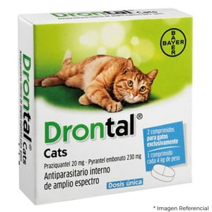 Elanco - Drontal Gato 4Kg Antiparasitaro Interno, 2 Tabletas