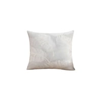 Genérico - Pack De 4 Fundas De Cojin De Hojas Gris